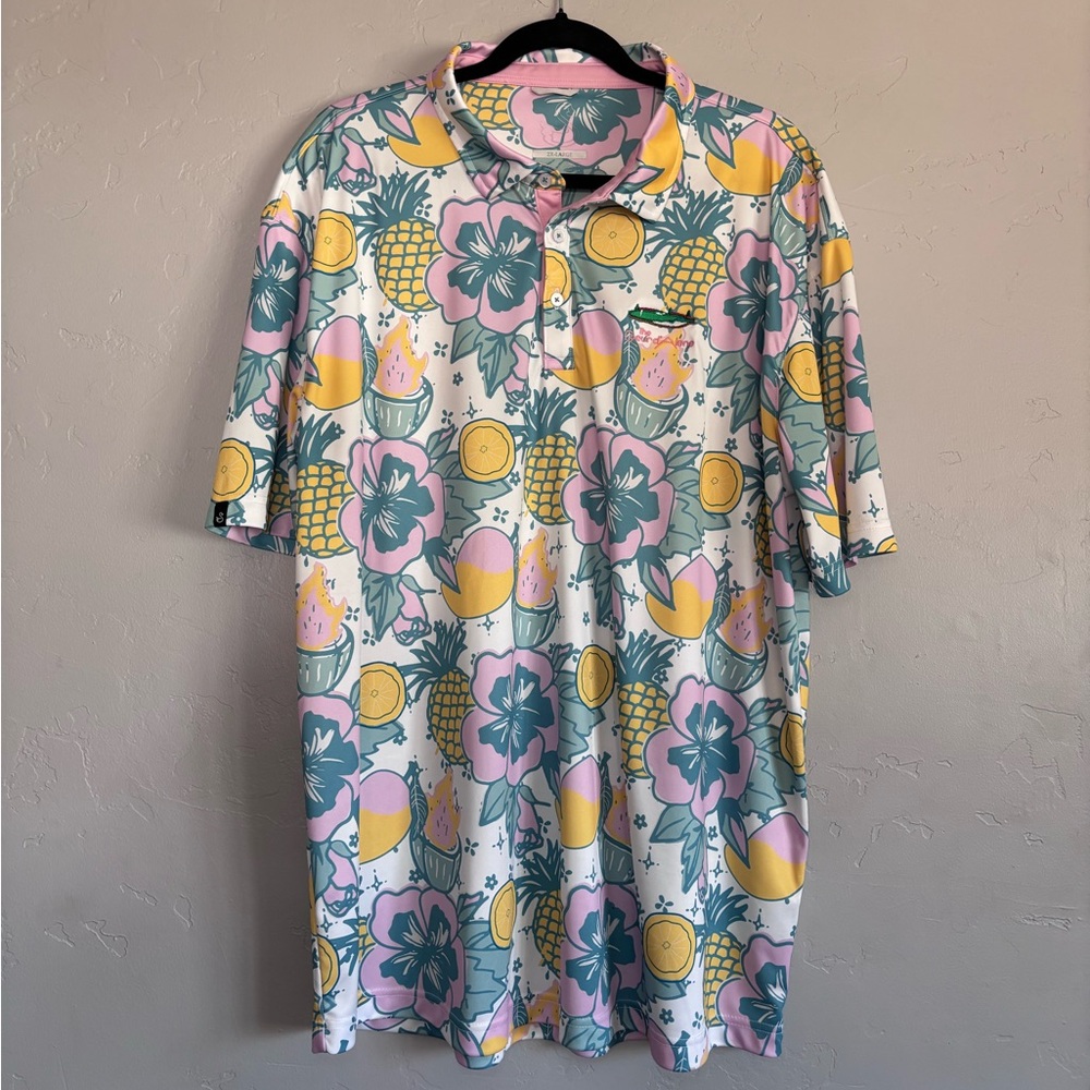 Swannies Kibby Tropical Golf Performance Polo Shirt